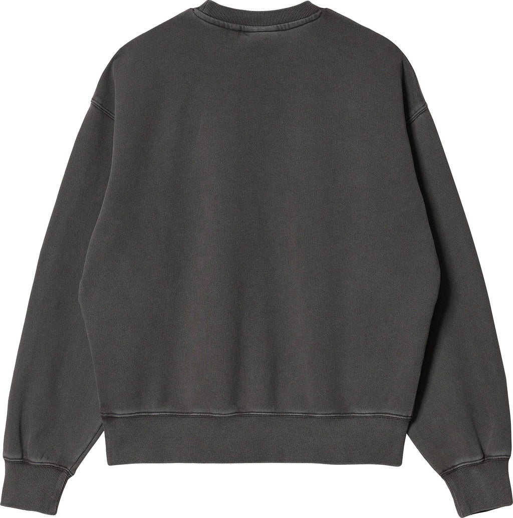 Carhartt Wip Felpa W Nelson Sweat Black Garment Dyed Nero Donna - 2