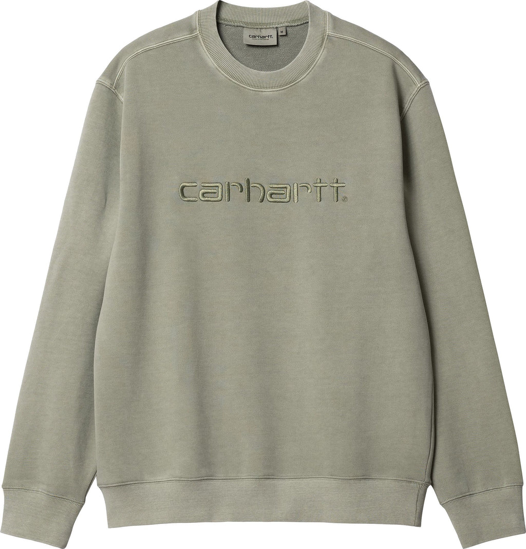Carhartt Wip Felpa Duster Sweat Yucca Garmnet Dyed Verde Uomo - 1