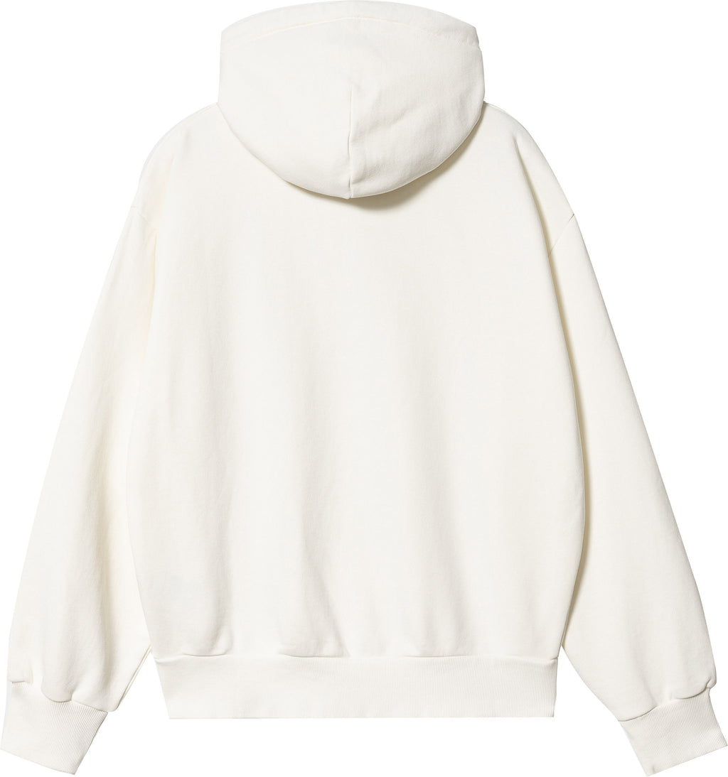 Carhartt Wip Felpa W Hooded Nelson Sweatshirt Wax Garment Dyed Bianco Donna - 3