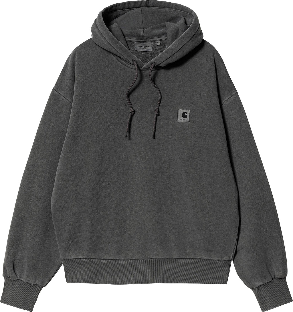 Carhartt Wip Felpa W Hooded Nelson Sweatshirt Black Garment Dyed Nero Donna - 1