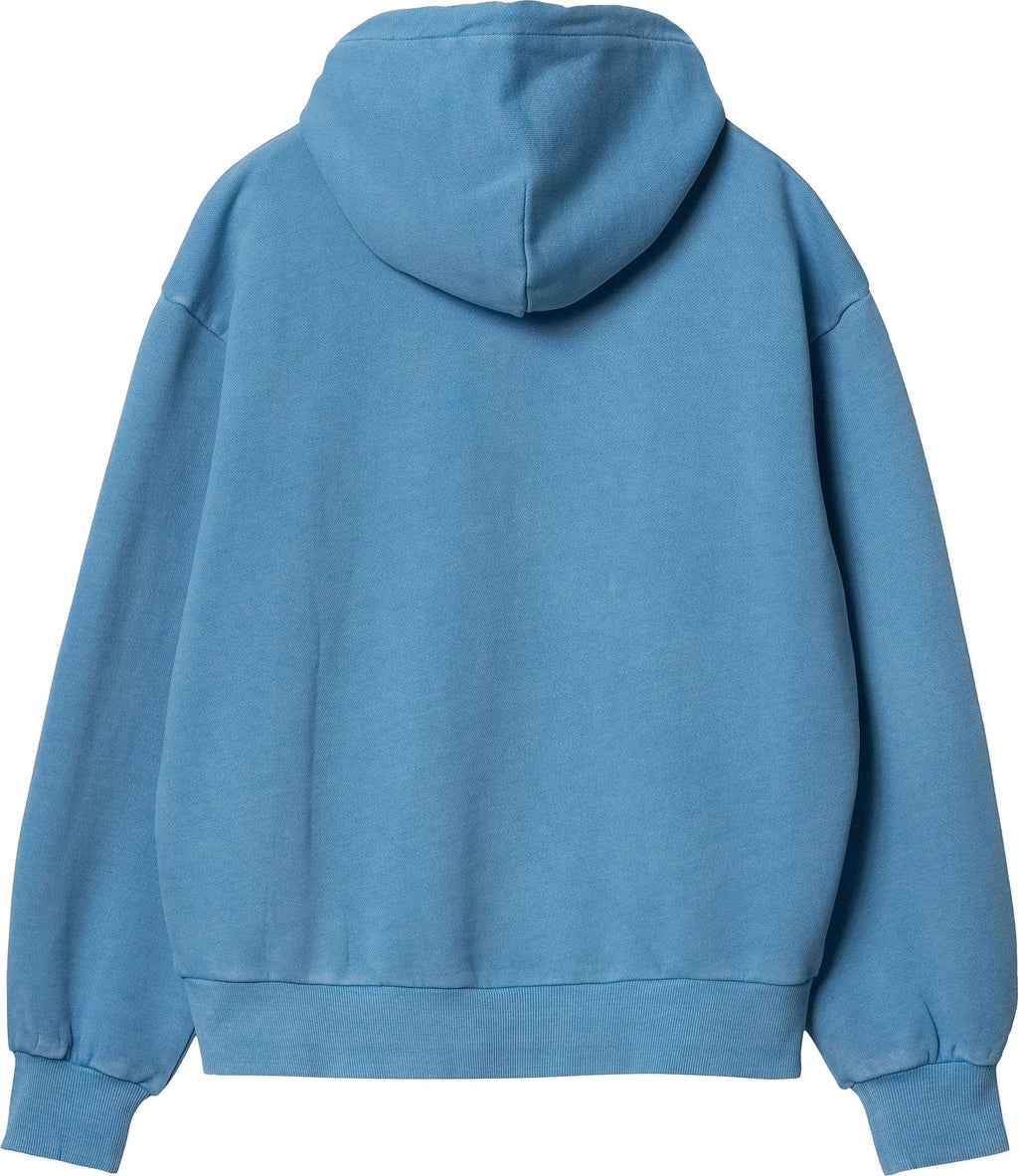 Carhartt Wip Felpa W Hooded Nelson Sweatshirt Piscine Garment Dyed Celeste Donna - 2