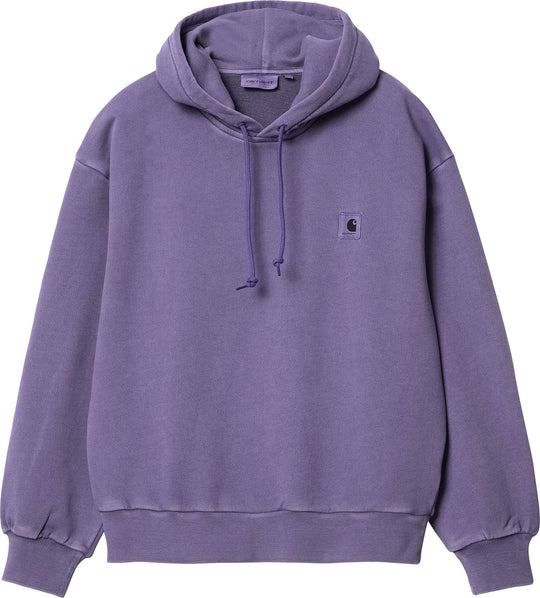 Carhartt Wip Felpa W Hooded Nelson Sweatshirt Arrenga Garment Dyed Donna Viola