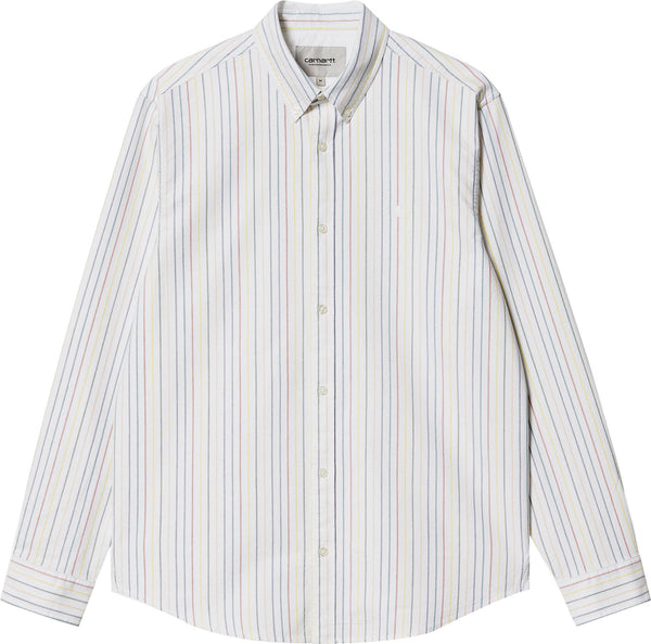 Carhartt Wip camicia L/S Dabney Shirt Stripe Multicolor white