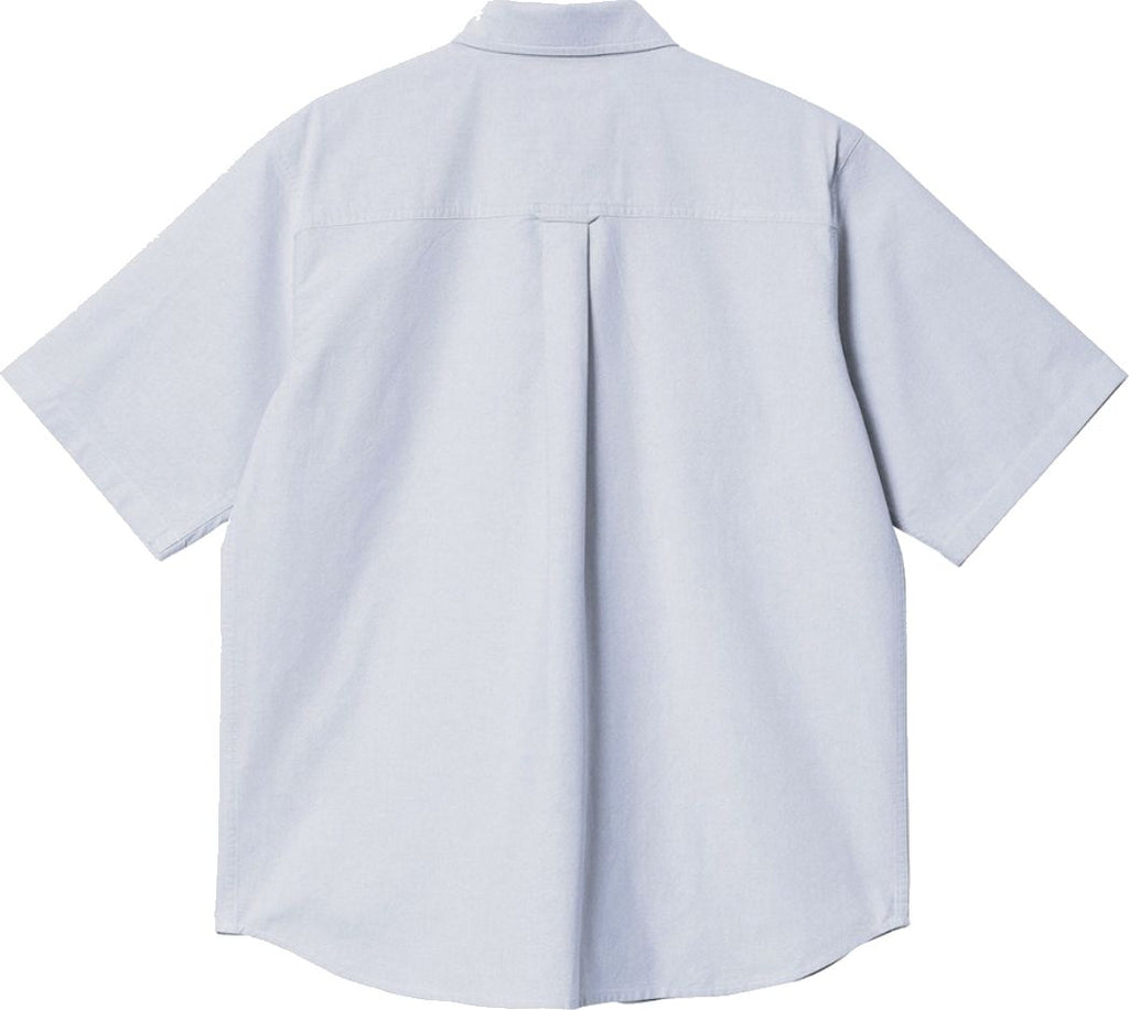 Carhartt Wip Camicia S/s Braxton Shirt Bleach White Celeste Uomo - 2