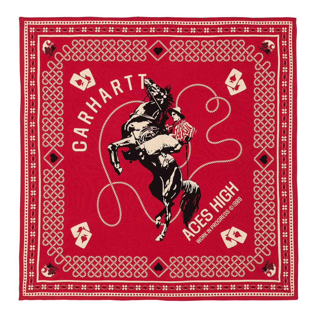 Carhartt Wip Bandana Big Buck Souvenir Print Arcade Rosso Uomo - 1