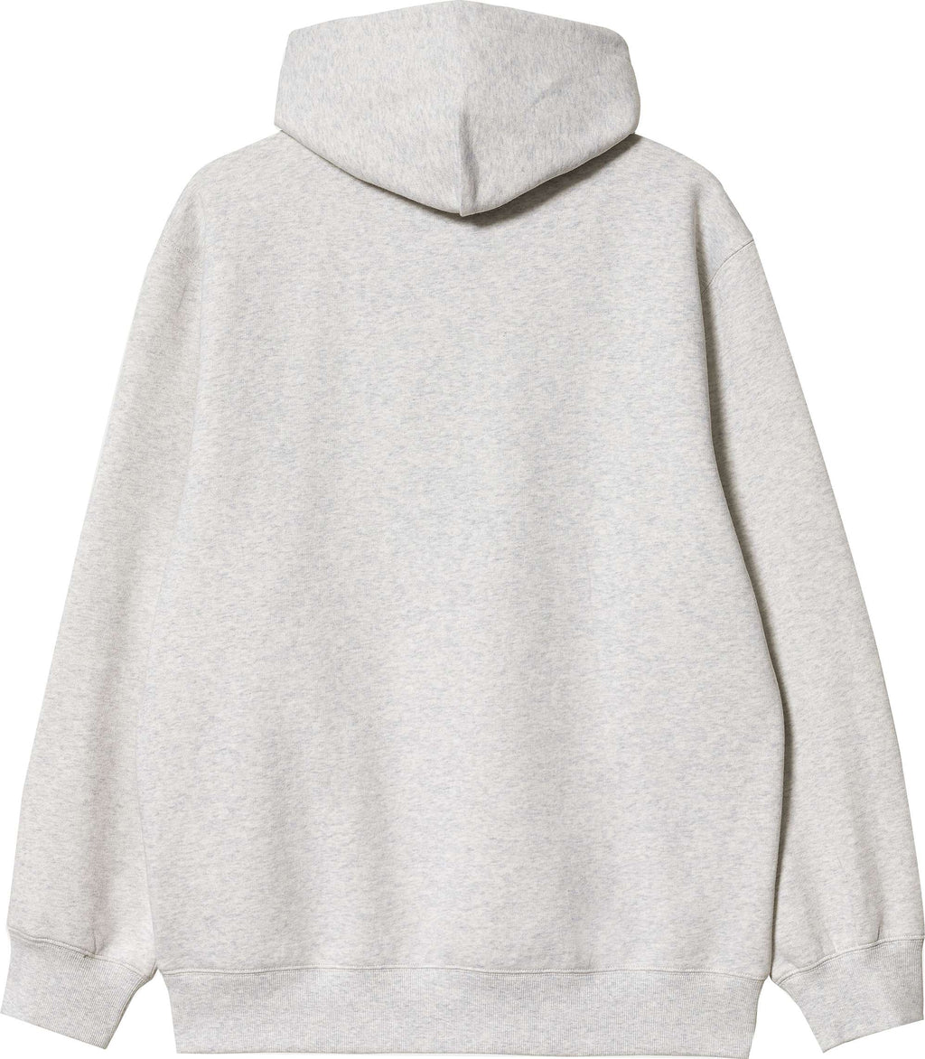 Carhartt Wip Felpa Hooded Coin Sweat Ash Heather Atom Blue Grigio Uomo - 2
