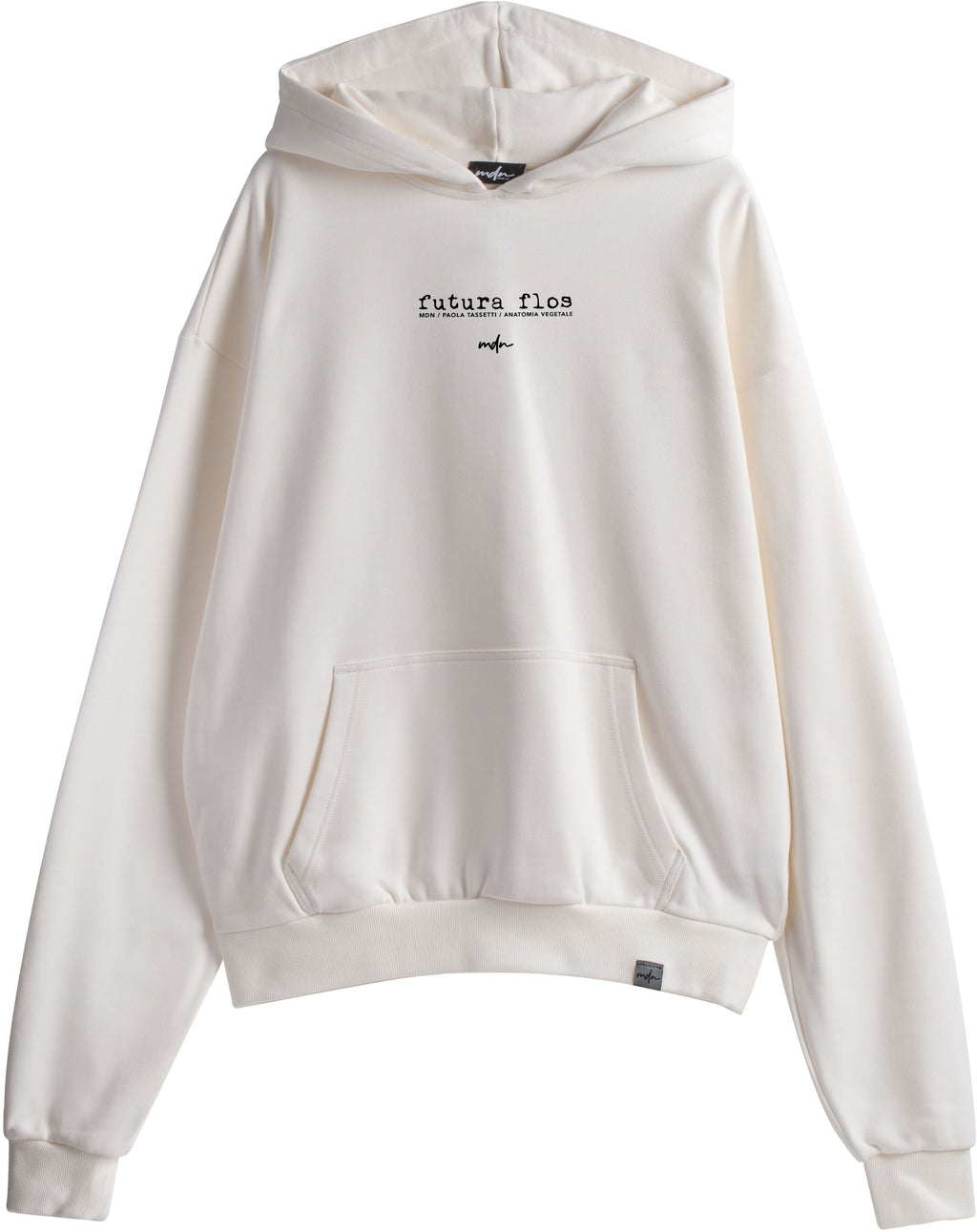 Mdn X Paola Tassetti Felpa Futura Flos Hoodie Off White Bianco Uomo - 3