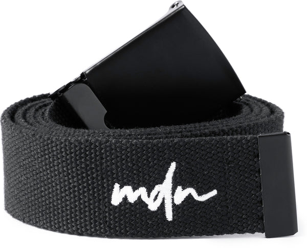 MDN cinta Logo Embroidered Belt black