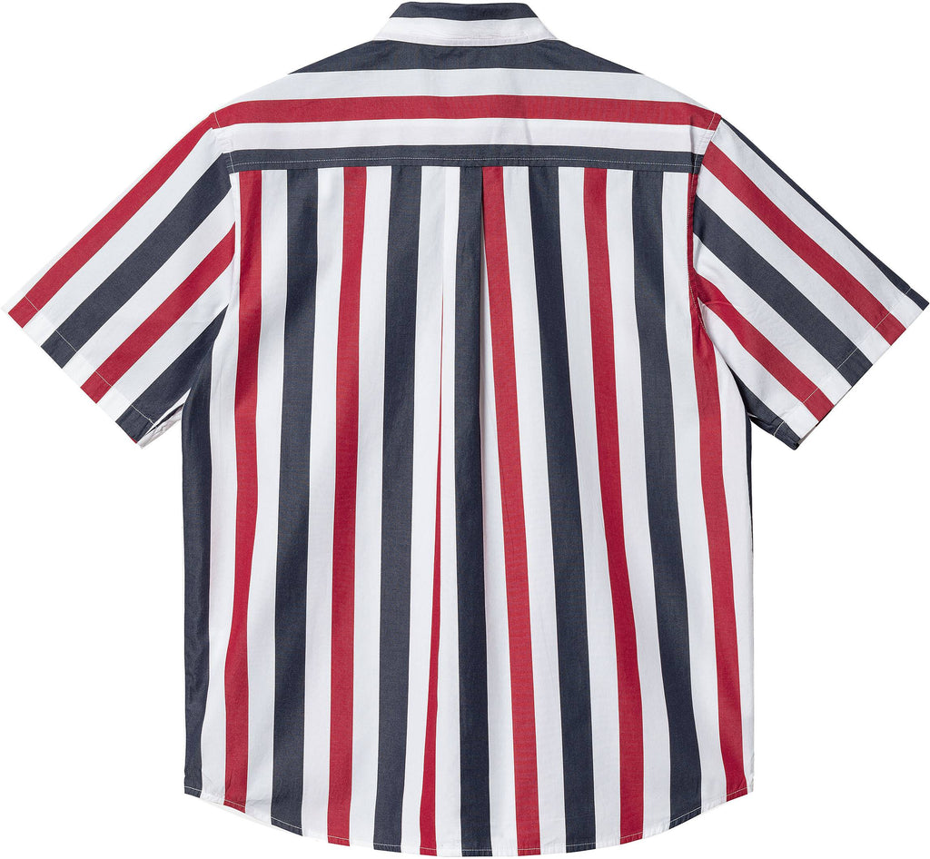 Carhartt Wip Camicia Ss Elcano Shirt Arcade Dark Navy Multicolore Uomo - 2