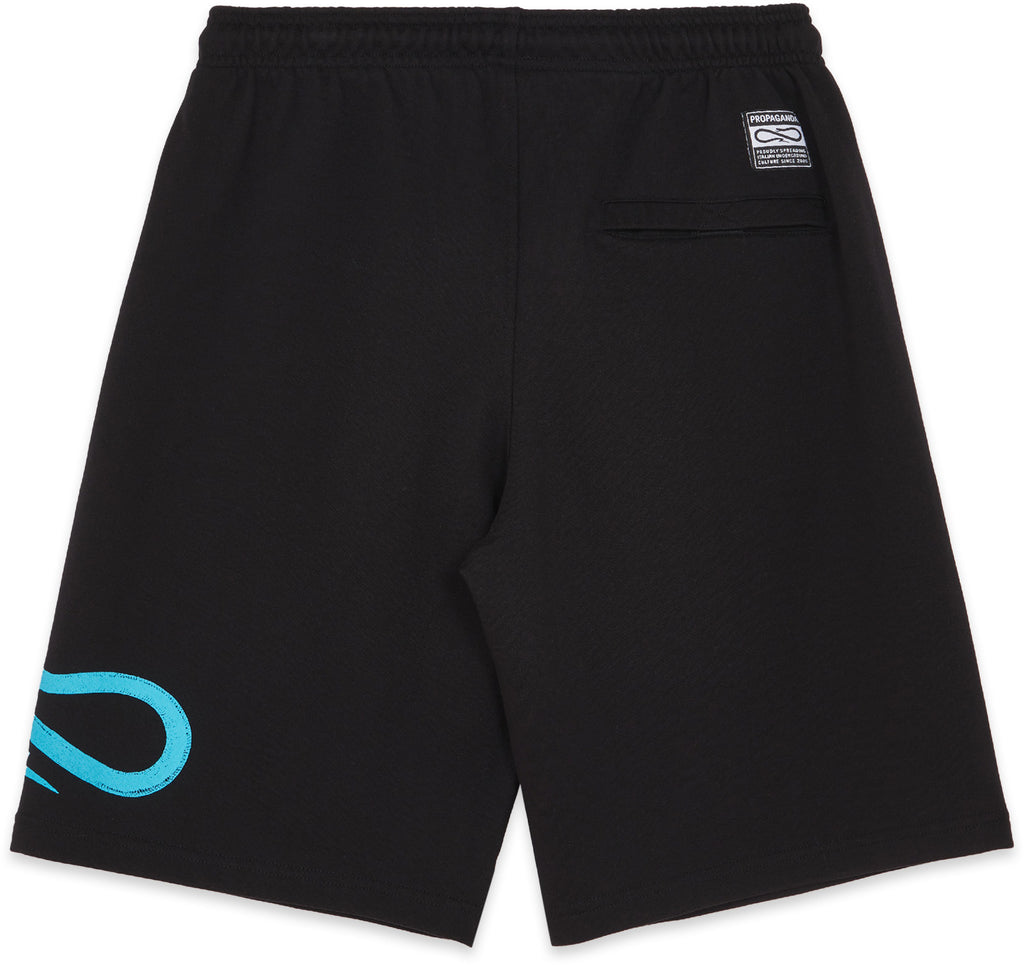 Propaganda Short Sweat Logo Black Nero Uomo - 2