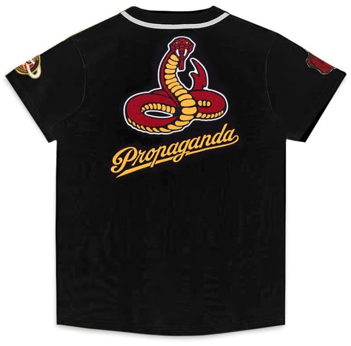 Propaganda T-shirt Jersey Baseball Black Nero Uomo - 2