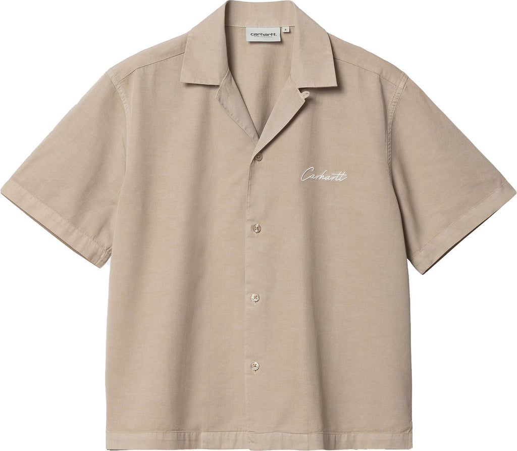 Carhartt Wip Camicia W Ss Delray Shirt Wall Wax Beige Donna - 1