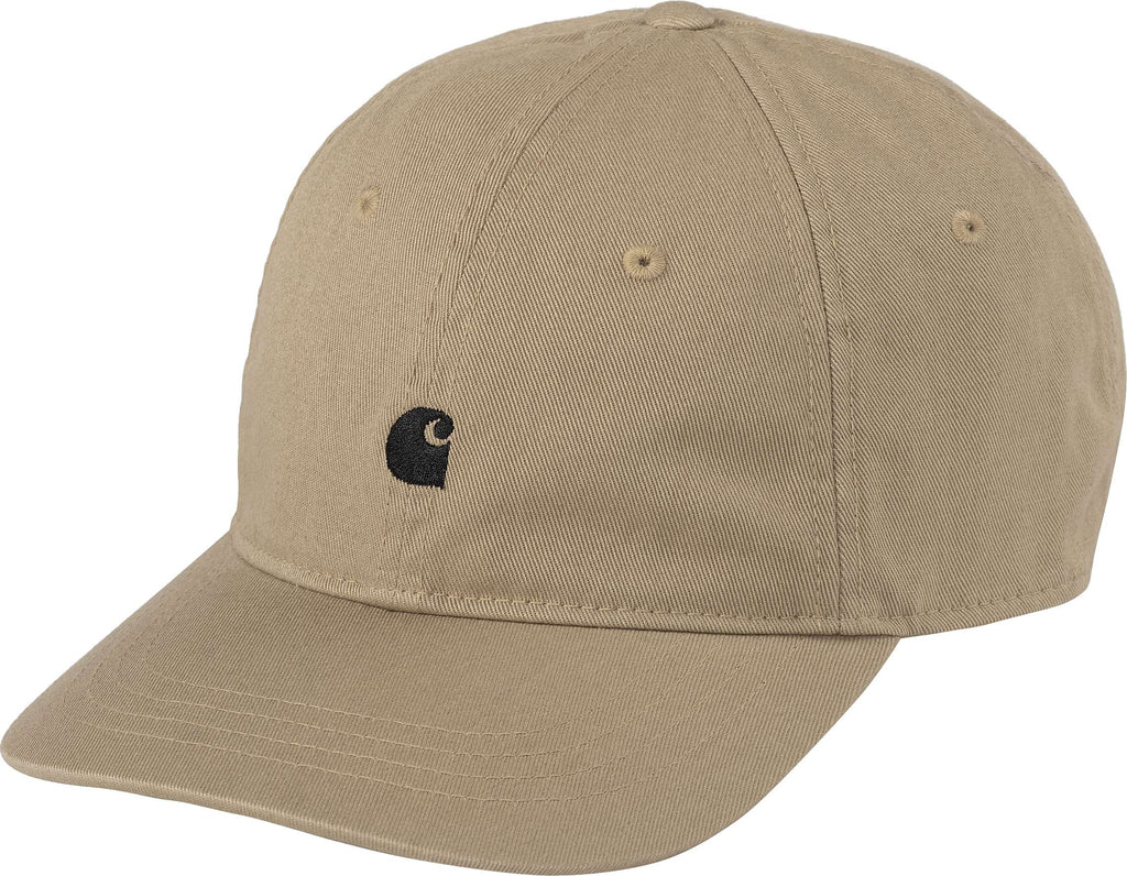 Carhartt Wip Cappello Madison Logo Cap Leather Black Beige Uomo - 1
