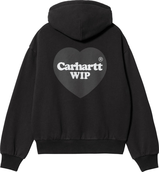 Carhartt Wip Felpa W Hooded Heart Sweat Black Donna Nero