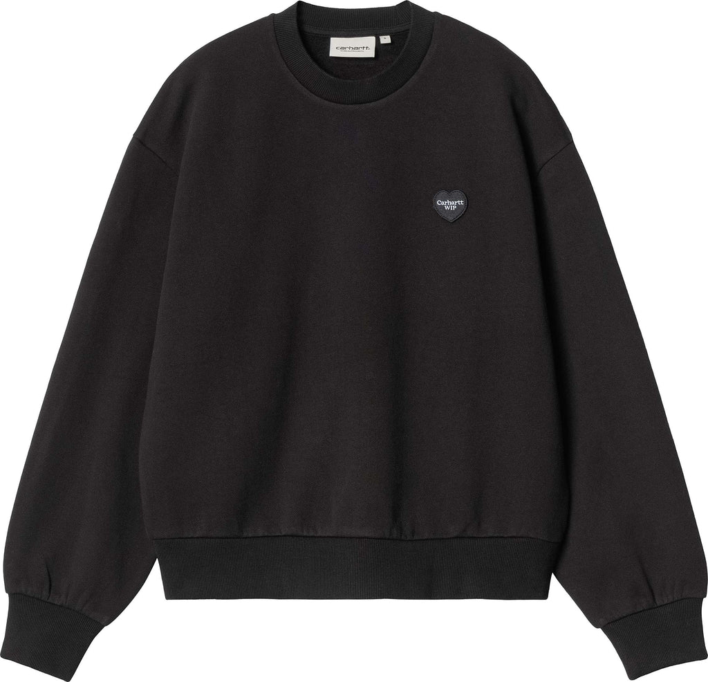 Carhartt Wip Felpa W Heart Patch Sweat Black Nero Donna - 1