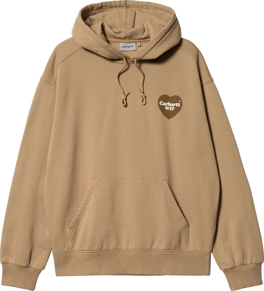 Carhartt Wip Felpa Hooded Heart Sweat Dusty H Brown Marrone Uomo - 2