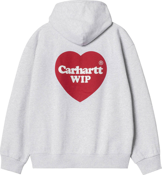 Carhartt Wip Felpa Hooded Heart Sweat Ash Heather Uomo Grigio