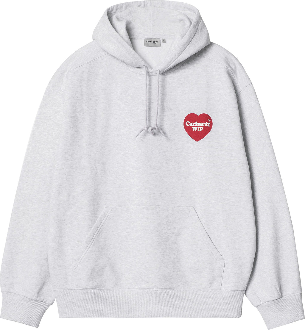 Carhartt Wip Felpa Hooded Heart Sweat Ash Heather Grigio Uomo - 2