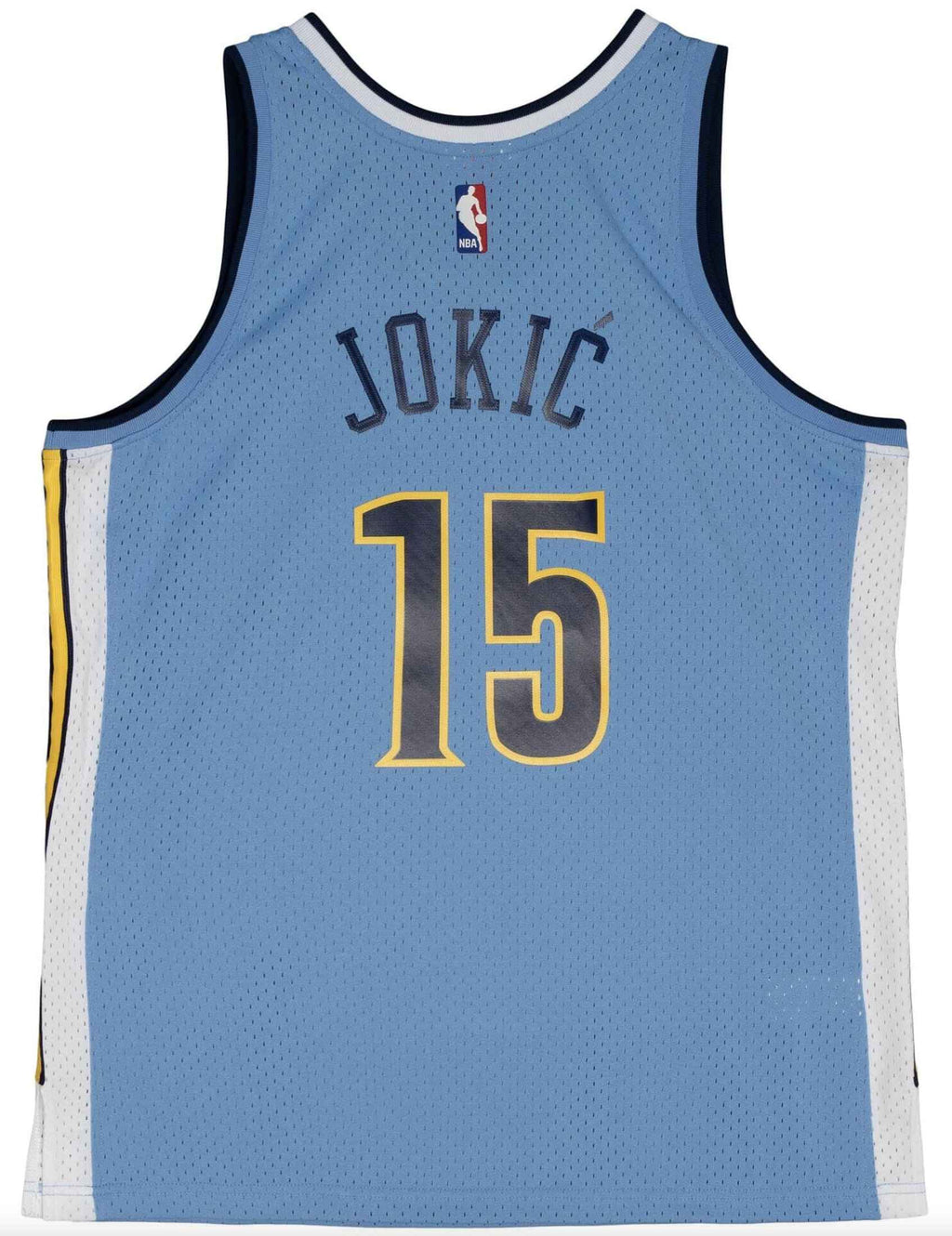 Mitchell E Ness Mitchell Ness Canotta Swingman Nikola Jokic Denver Nuggets Road 2016-17 Celeste Uomo - 2