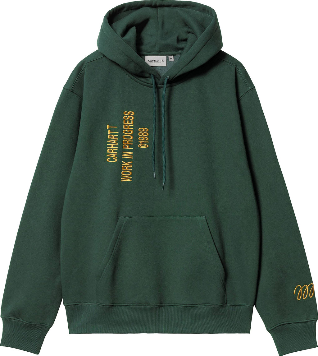 Carhartt Wip Felpa Hooded Signature Sweat Discovery Green Verde Uomo - 2