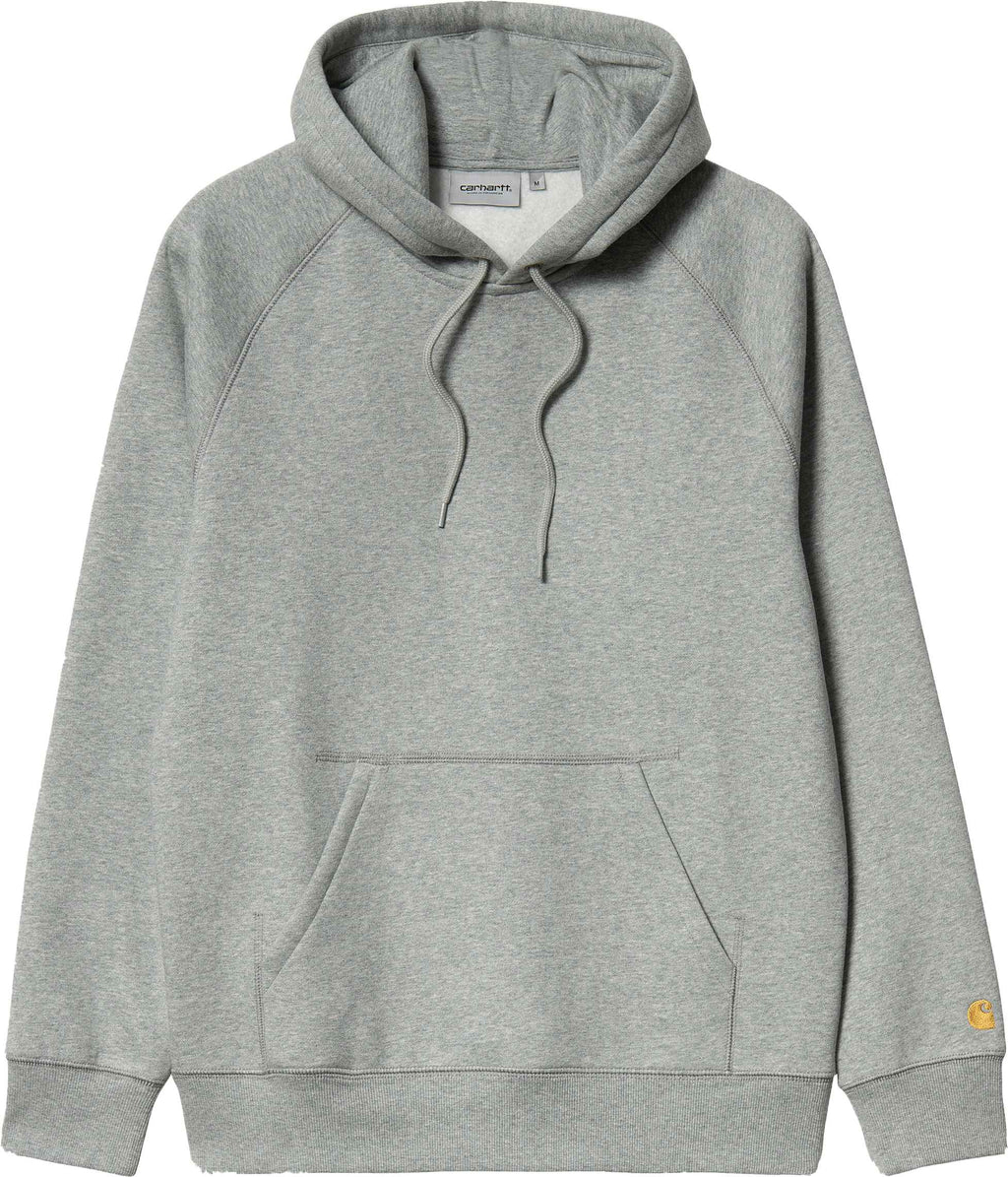 Carhartt Wip Felpa Hooded Chase Sweat Grey Heather Grigio Uomo - 1