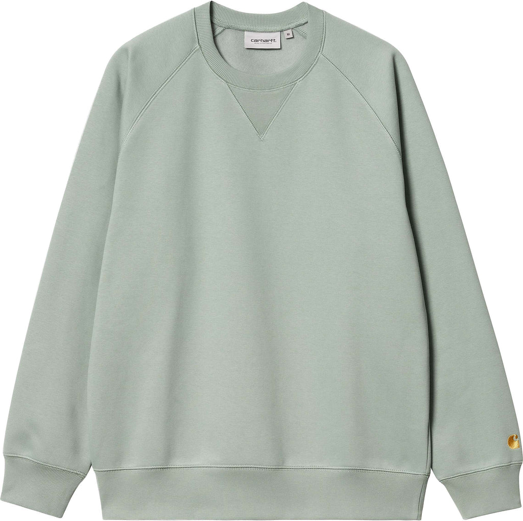 Carhartt Wip Felpa Chase Sweat Glassy Teal Verde Uomo - 1