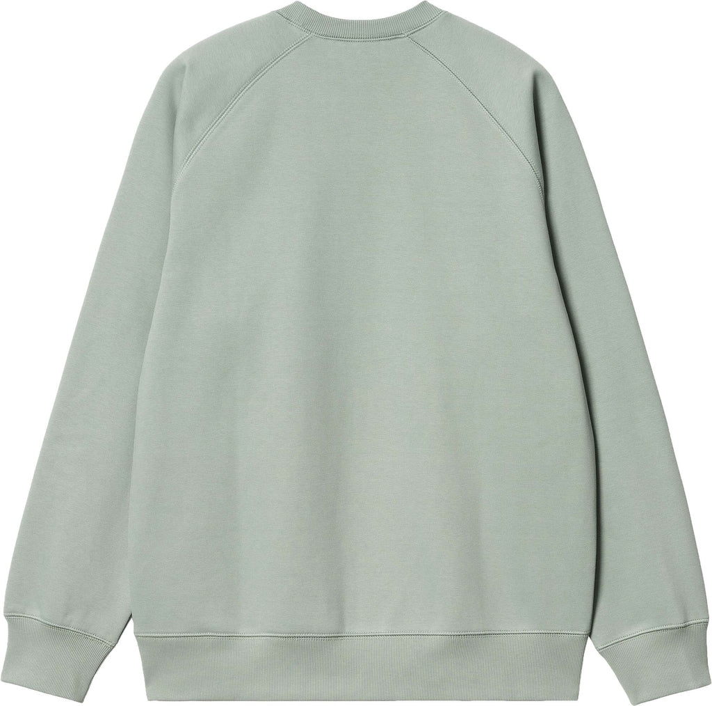 Carhartt Wip Felpa Chase Sweat Glassy Teal Verde Uomo - 2