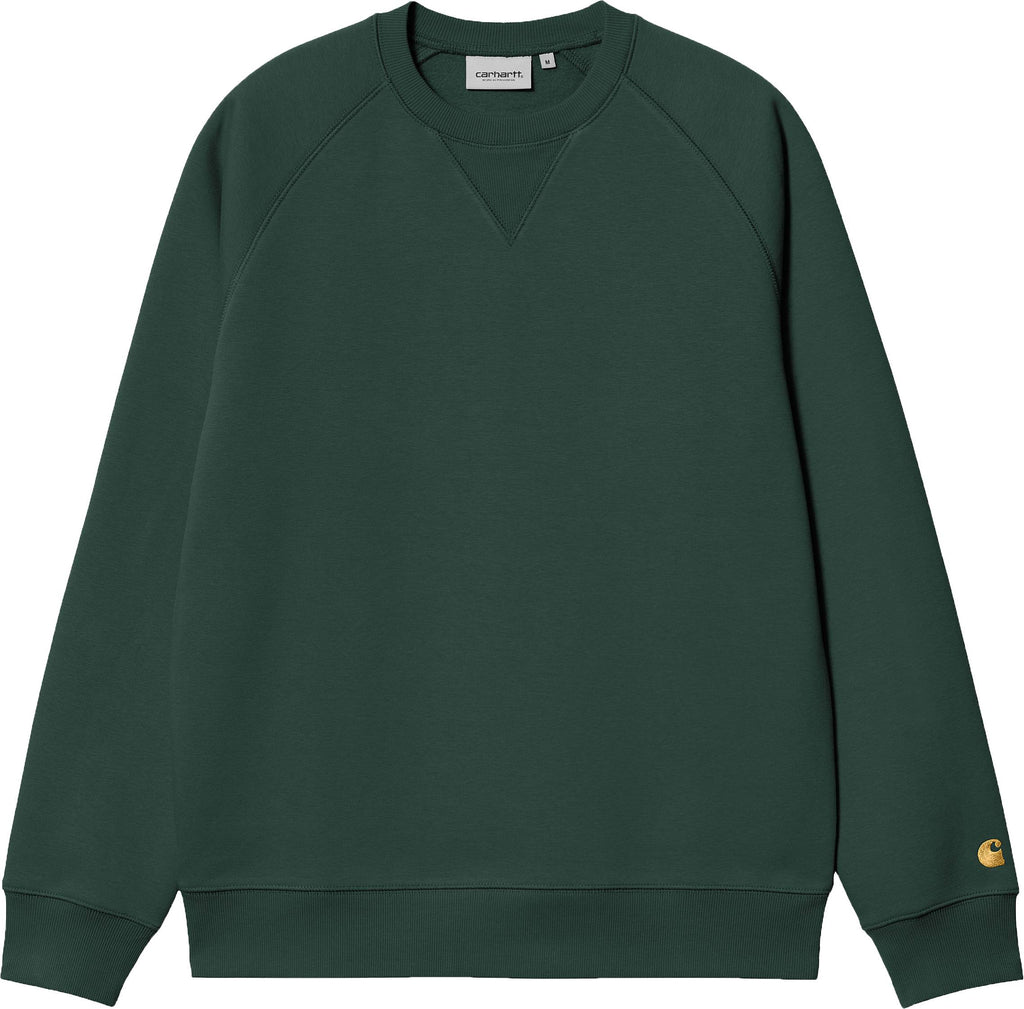 Carhartt Wip Felpa Chase Sweat Discovery Green Verde Uomo - 1