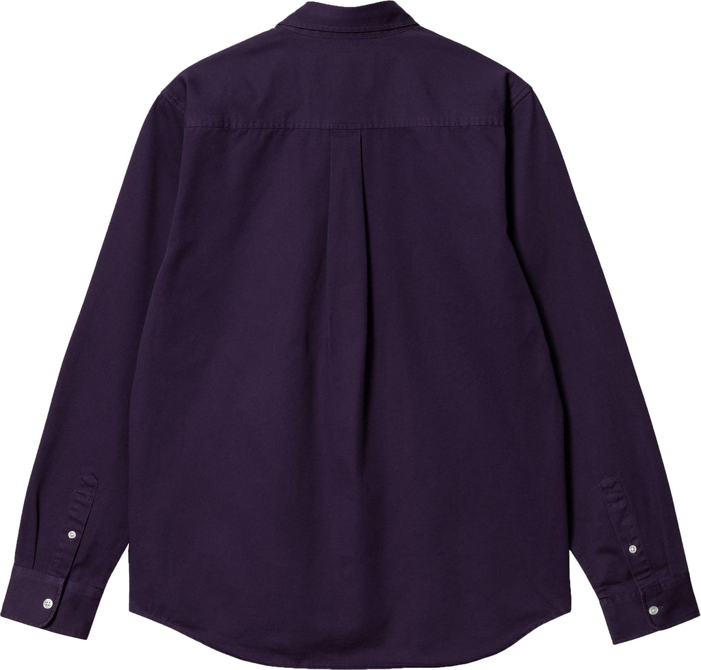 Carhartt Wip Camicia L/s Madison Shirt Cassis Wax Viola Uomo - 2