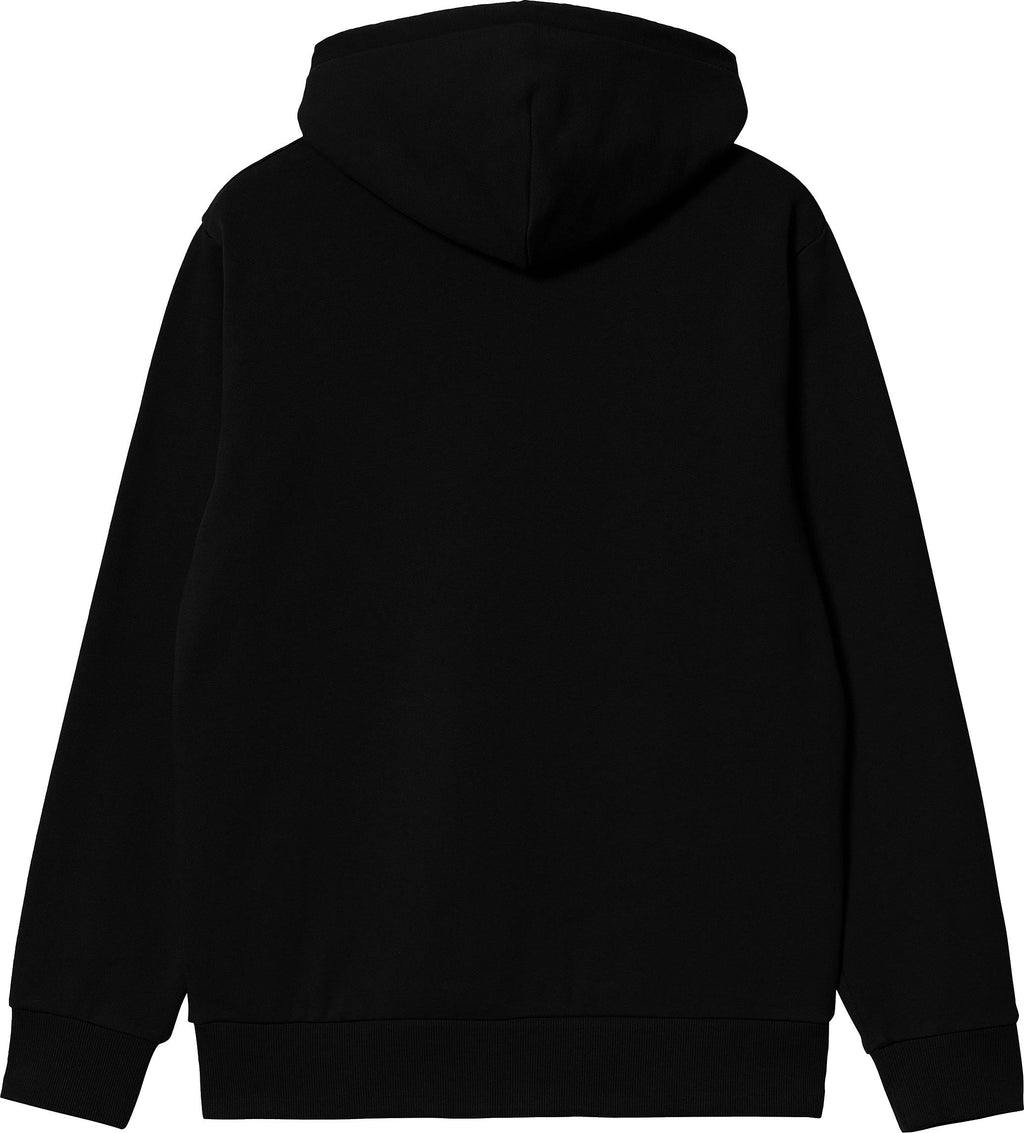 Carhartt Wip Felpa Hooded Script Embroidery Black White Nero Uomo - 2