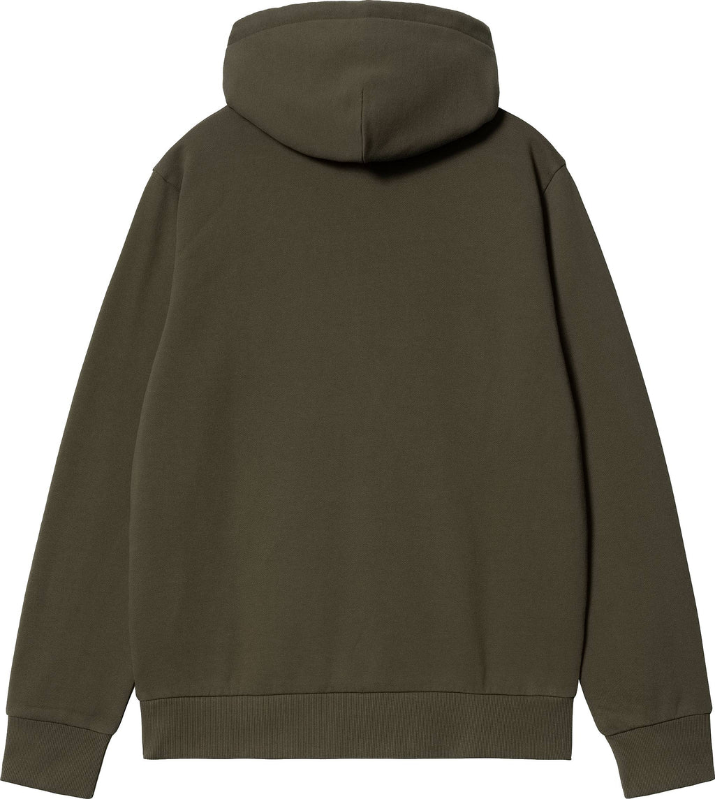 Carhartt Wip Felpa Hooded Script Embroidery Cypress Black Verde Uomo - 2