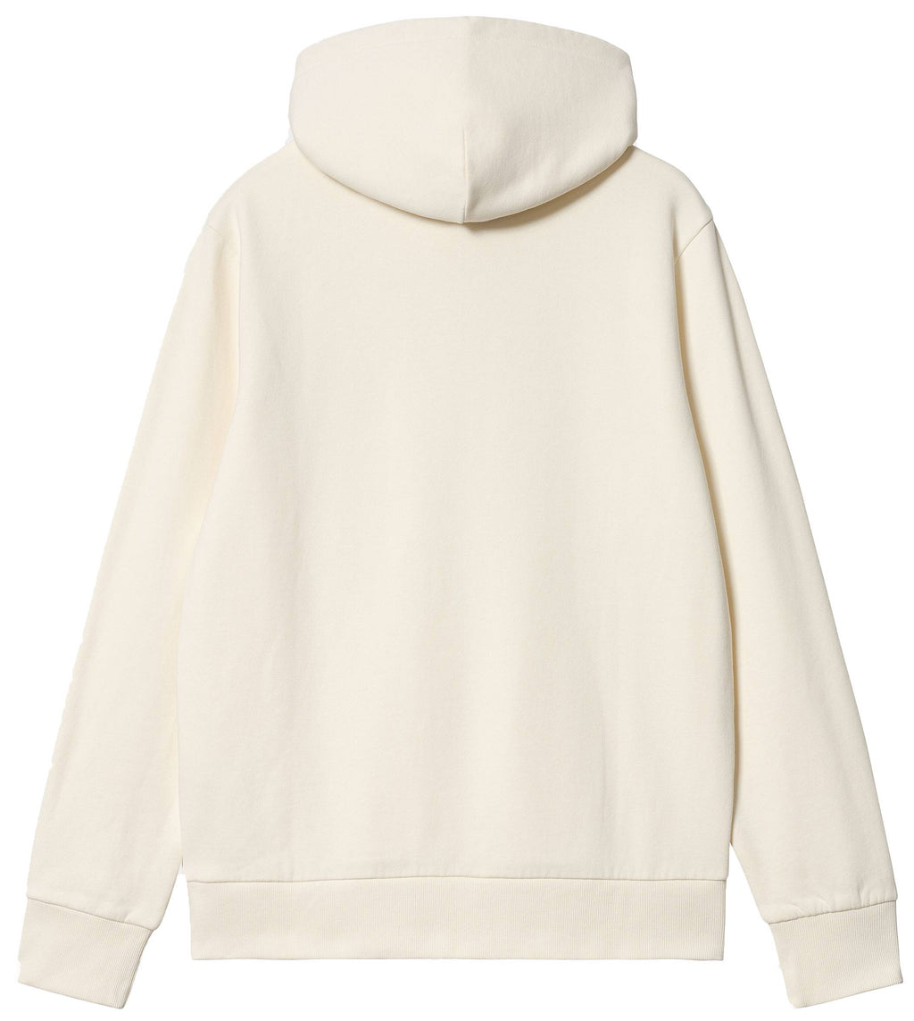 Carhartt Wip Felpa Hooded Script Embroidery Sweat Wax Black Beige Uomo - 2