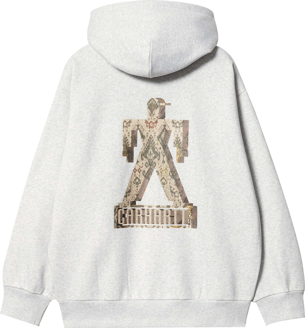 Carhartt Wip Felpa Hooded Built Sweat Jacket Ash Heather Grigio Uomo - 2