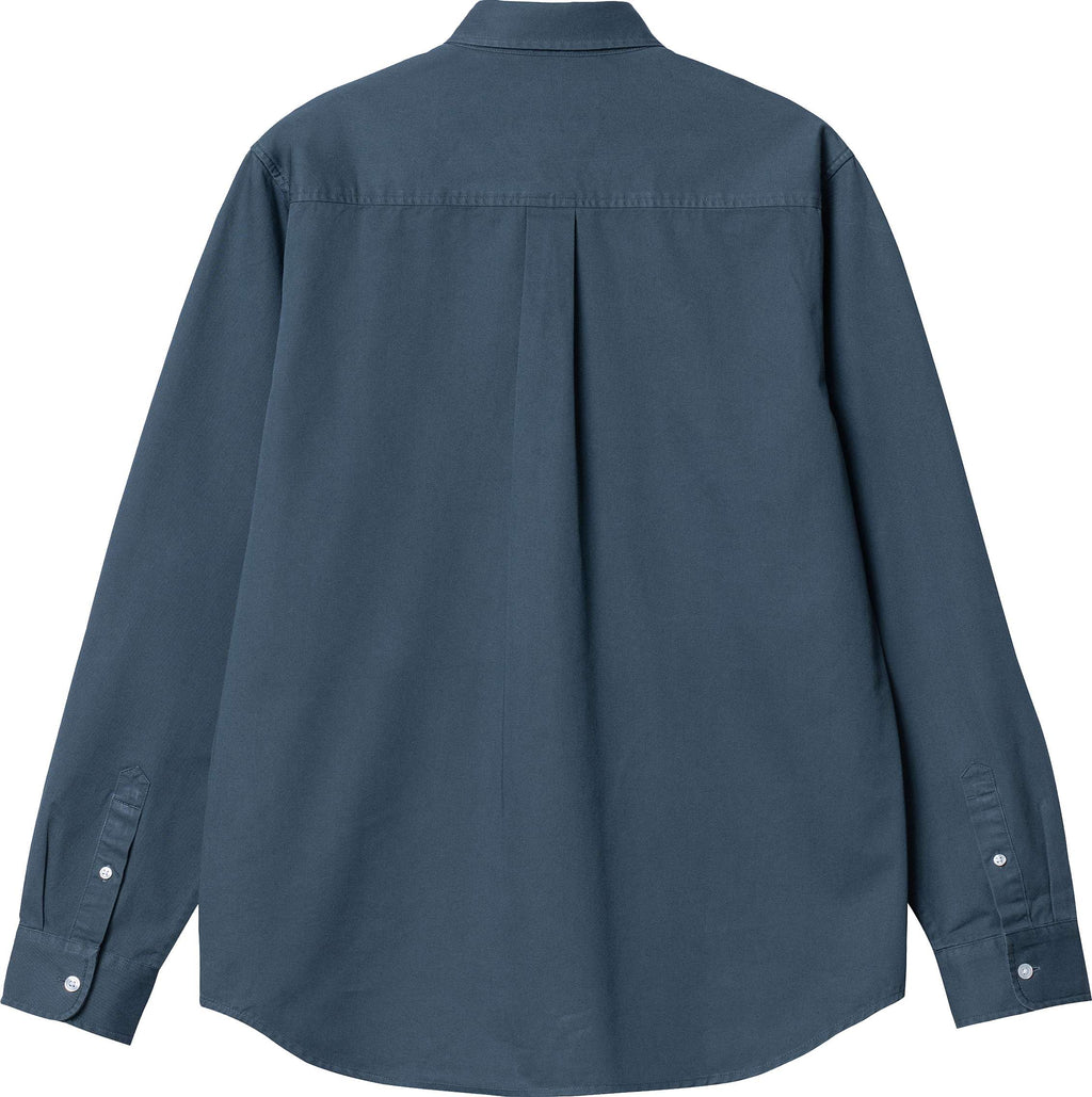 Carhartt Wip Camicia L/s Madison Shirt Ore Wax Blue Uomo - 2