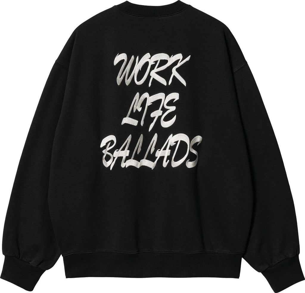 Carhartt Wip Felpa Work Varsity Sweat Black Wax Nero Uomo - 2