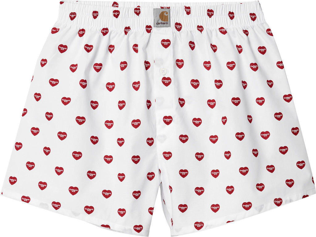 Carhartt Wip Boxer Cotton Boxer Heart Print White Bianco Uomo - 1