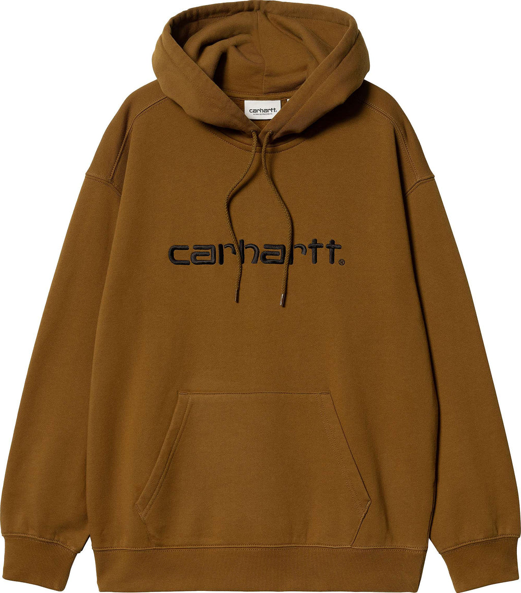 Carhartt Wip Felpa W Hooded Carhartt Sweatshirt Deep H Brown Black Marrone Donna - 1
