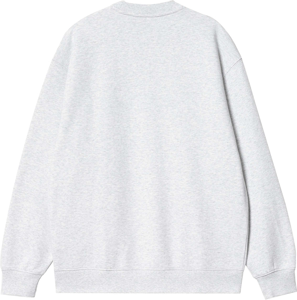 Carhartt Wip Felpa W Carhartt Sweat Ash Heather Cassis Grigio Donna - 2