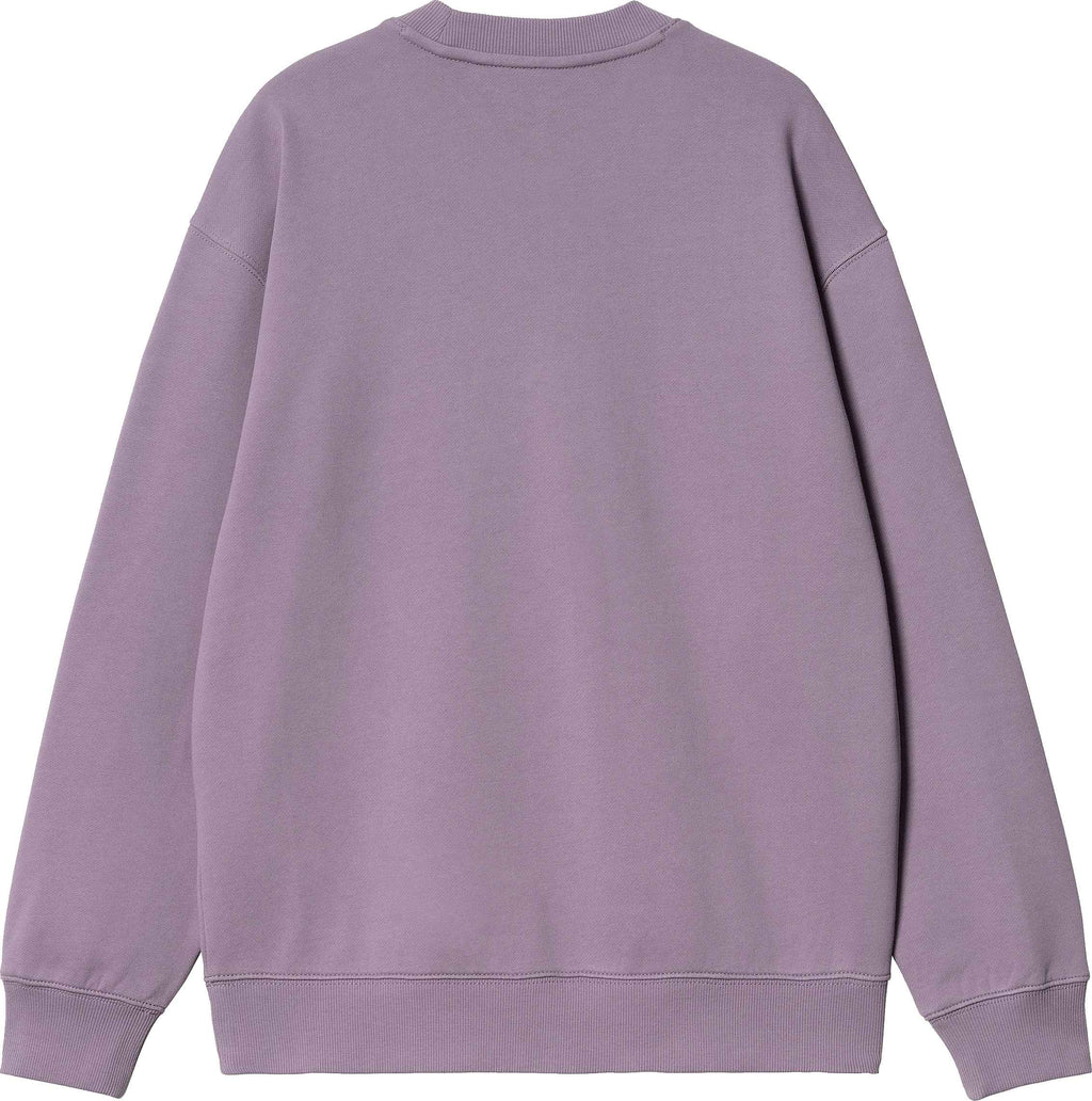 Carhartt Wip Felpa W Carhartt Sweat Glassy Purple Discovery Green Viola Donna - 2