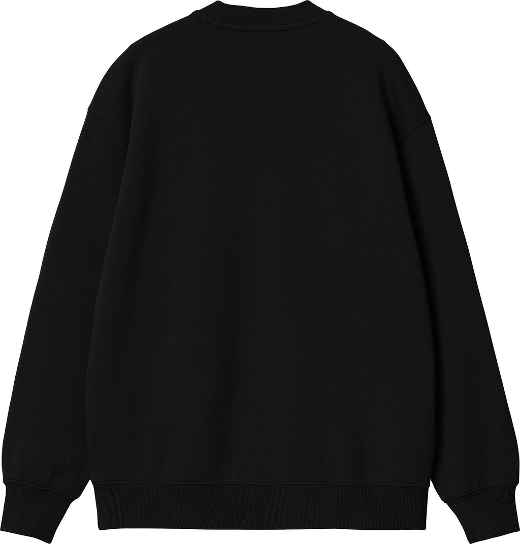 Carhartt Wip Felpa W Carhartt Sweat Black White Nero Donna - 2