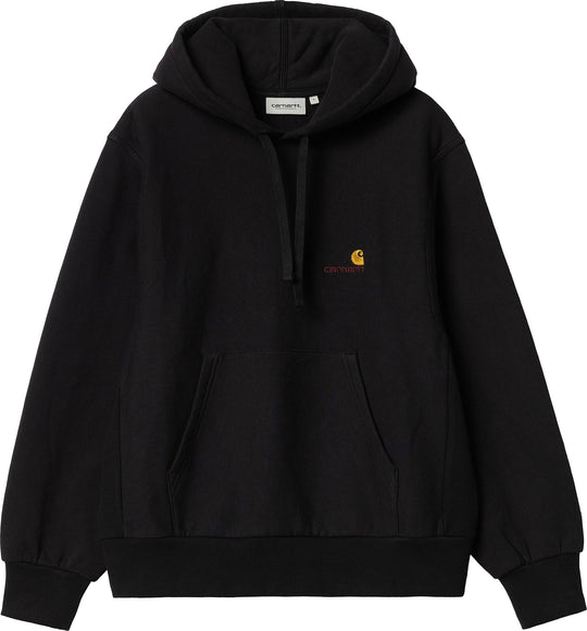 Carhartt Wip Felpa W Hd American Script Sweat Black Donna Nero