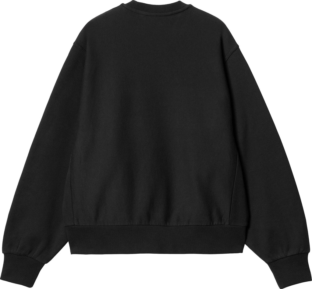 Carhartt Wip Felpa W American Script Sweat Black Nero Donna - 2