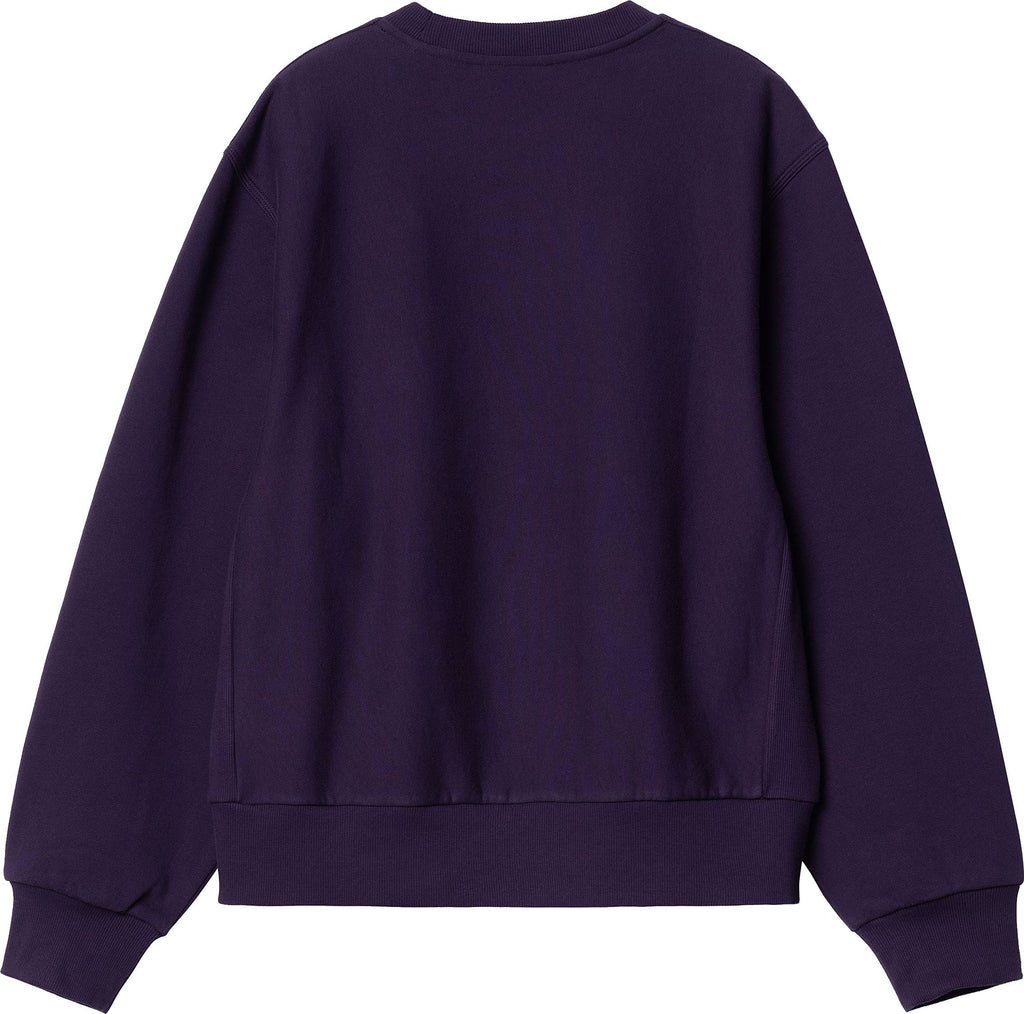 Carhartt Wip Felpa W American Script Sweat Cassis Viola Donna - 2