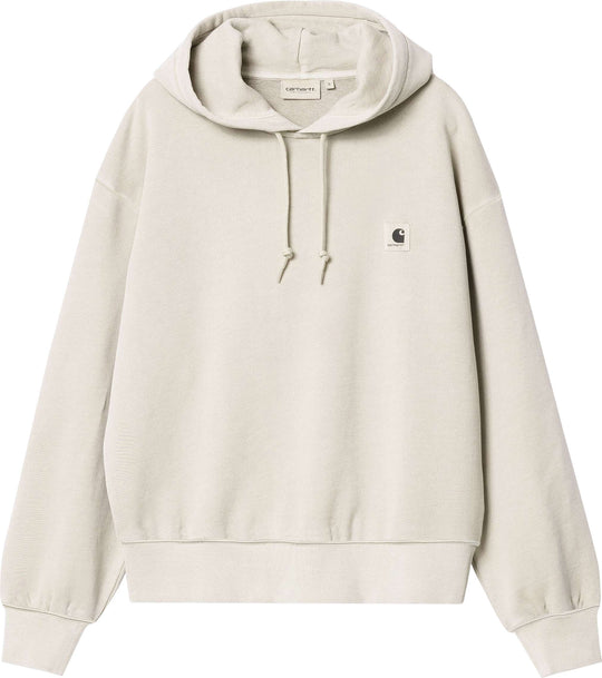 Carhartt Wip Felpa W Hooded Nelson Sweat Wax Garment Dyed Donna Bianco