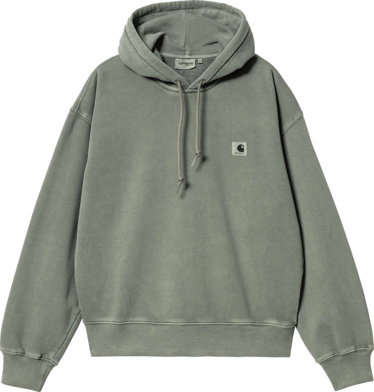 Carhartt Wip Felpa W Hooded Nelson Sweat Smoke Green Garment Dyed Donna Verde