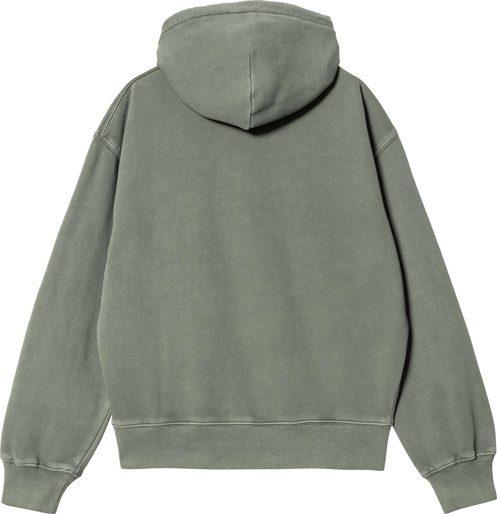 Carhartt Wip Felpa W Hooded Nelson Sweat Smoke Green Garment Dyed Verde Donna - 2