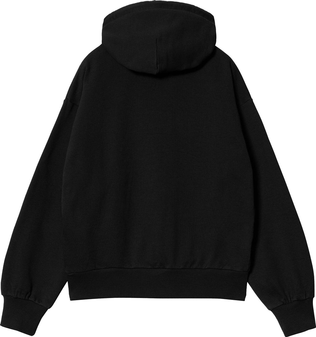 Carhartt Wip Felpa W Hooded Casey Sweatshirt Black Silver Nero Donna - 2