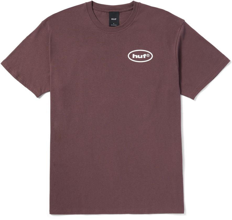 Huf T-shirt Cousin Of Death S/s Tee Eggplant Rosa Uomo - 2