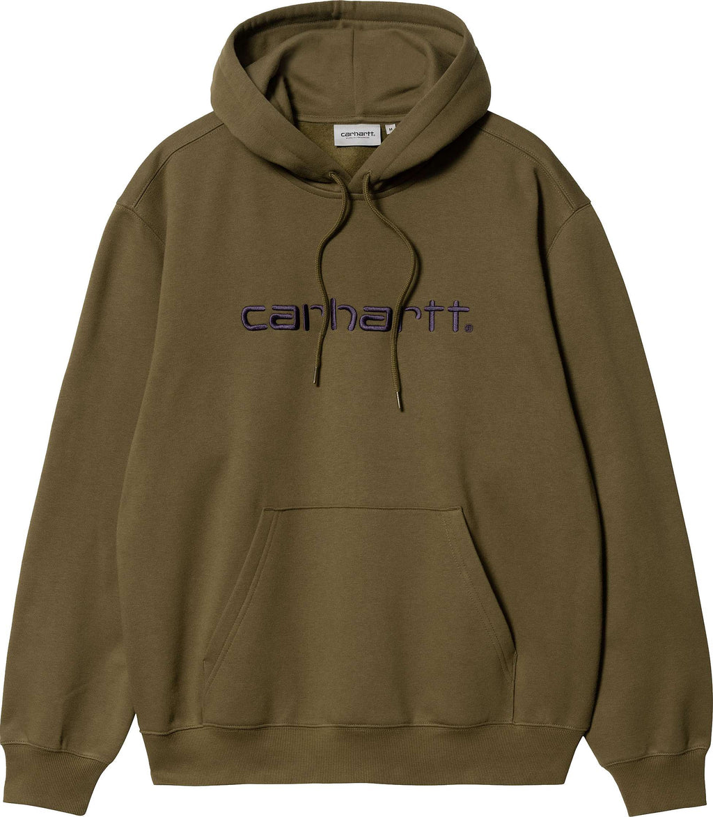 Carhartt Wip Felpa Hooded Carhartt Sweat Highland Cassis Verde Uomo - 1
