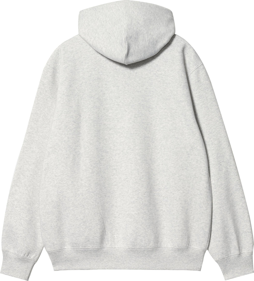 Carhartt Wip Felpa Hooded Carhartt Sweat Ash Heather Liberty Grigio Uomo - 2